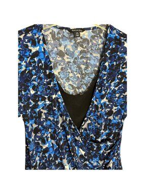 George Size Medium Designer Pullover Stretch Blouse Color Blue Black
